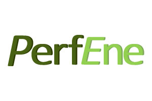 Logo vert bicolore de la société Perfene